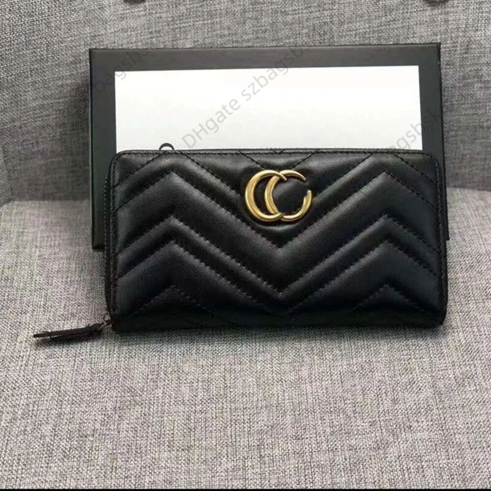 5AAA Designer Portefeuille Card Sac de haute qualité en cuir pour hommes et femmes universelle longue fermeture à glissière marque de mode classique pince à billets porte-monnaie avec boîte