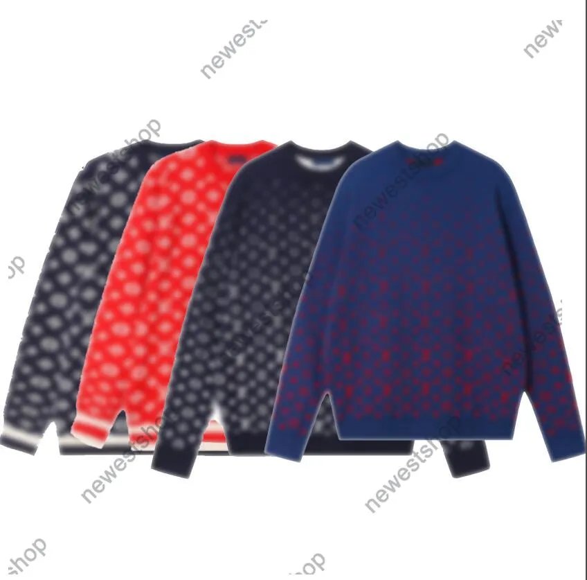 24SS maglione da uomo di lusso designer Felpa con cappuccio pullover casual maglioni classici con stampa di lettere parigi donna girocollo Maglione di lana con stampa sfumata