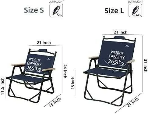 Mobilier de Camp chaise de Camping pliante chaises de plage basses pour Camp pelouse randonnée sport chasse bleu 2 pièces HKD230909