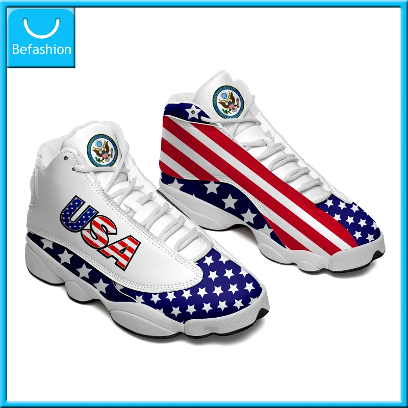 Klänningskor Drop Print på Demand Custom Basketball Sneaker USA United States Flag Anpassade tryck POD -skor FedEx 230908