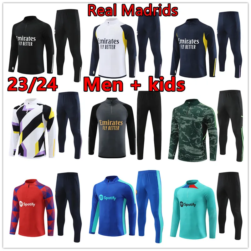 2023 2024 Man soccer tracksuit madrids 23 24 kids football training suit  tracksuits survetement foot jogging chandal futbol