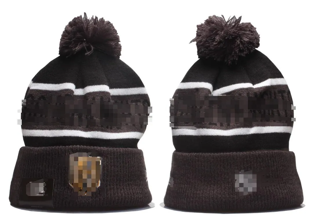 2023 Hockey Vegas Golden Beanie North American Side Patch Winter Wool Sport Gebreide hoed Skull Caps Beanies