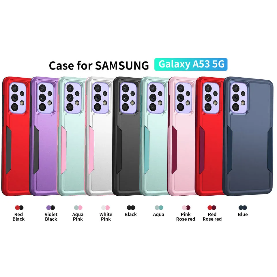 Per Samsung Galaxy S23 custodia protettiva per telefono cellulare anti-fouling A73/A54/A33/A14 TPU PC 2 in 1 custodia protettiva anti-caduta
