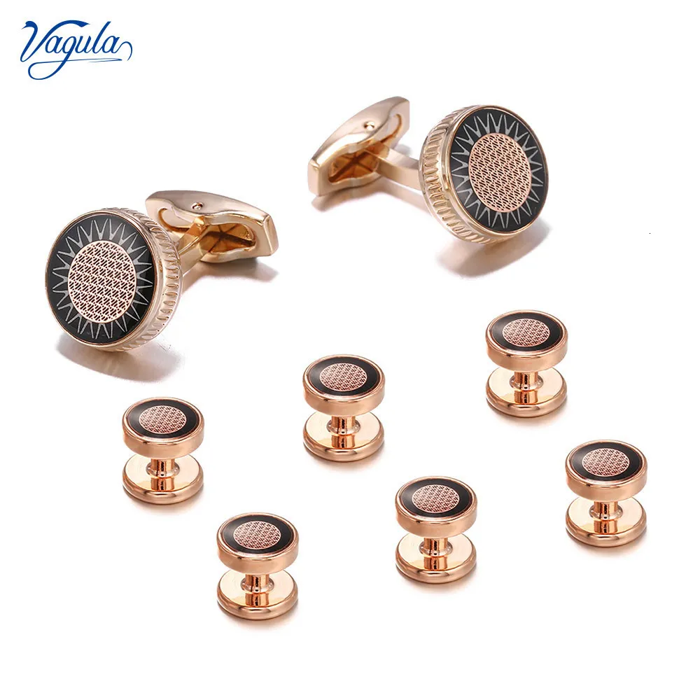 Cuff Links VAGULA Cufflink Stud in 8pcs Set Suit Tuxedo Collar S17 230908