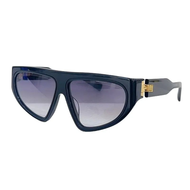 Oficial mais recente preto BPS-143A óculos de sol moda feminina designer óculos de sol cor ardósia cinza lentes design geométrico milionário óculos de sol grandes