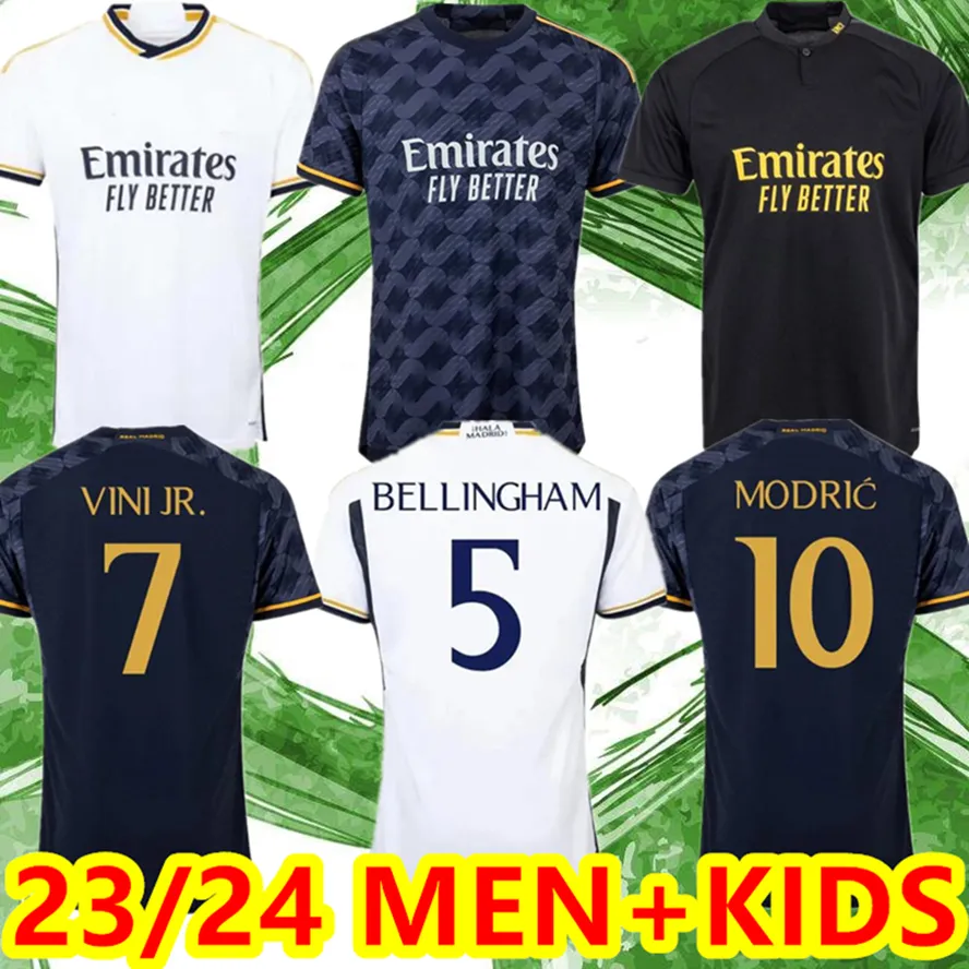 3XL ، 4XL 23-24 Bellingham Soccer Jerseys Real Madrid Jersey Vini JR ، Benzema ، Camavinga ، Rodrygo ، Rudiger ، Modric ، Kroos ، Tchouameni ، Vaerde - Men Kids