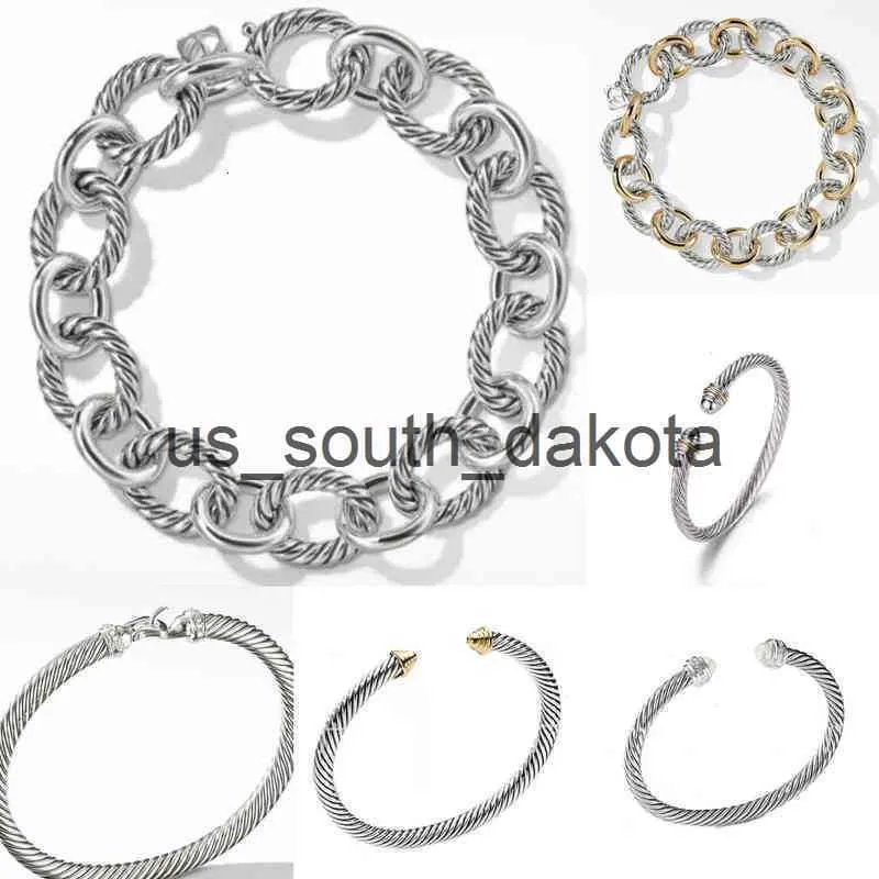 Chain Jewelry Mens Dy Trend Bracelet Gold Charm Designer Women Platinum Twisted Wire Bracelets Hot Round Plated Head Hemp Fashion Versatile Selling Jewelrys x0909
