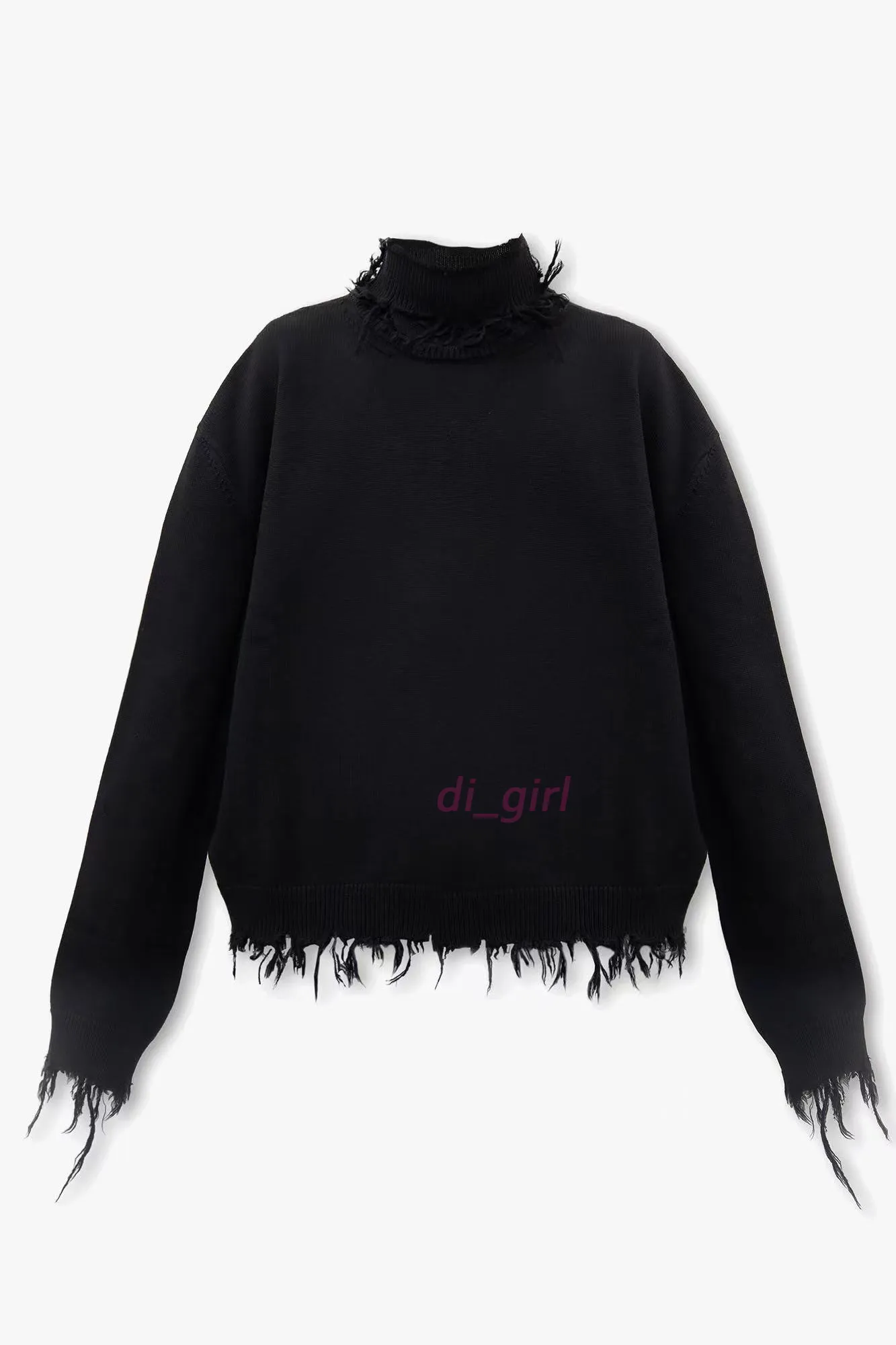 23SS Fall New Women's Knitwear New Long Sleeve Top High Neck High-End Slim-Fit Pullover Coat Designer Knitwear Women's Thin Black Knitwear Sweater