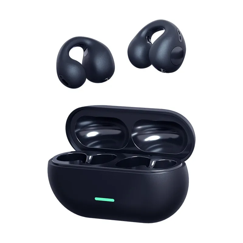 T75 Oorclip Bluetooth-hoofdtelefoon Beengeleiding Oortelefoon Draadloze oordopjes 3D Surround Stereo Bass Sport-headset met microfoon