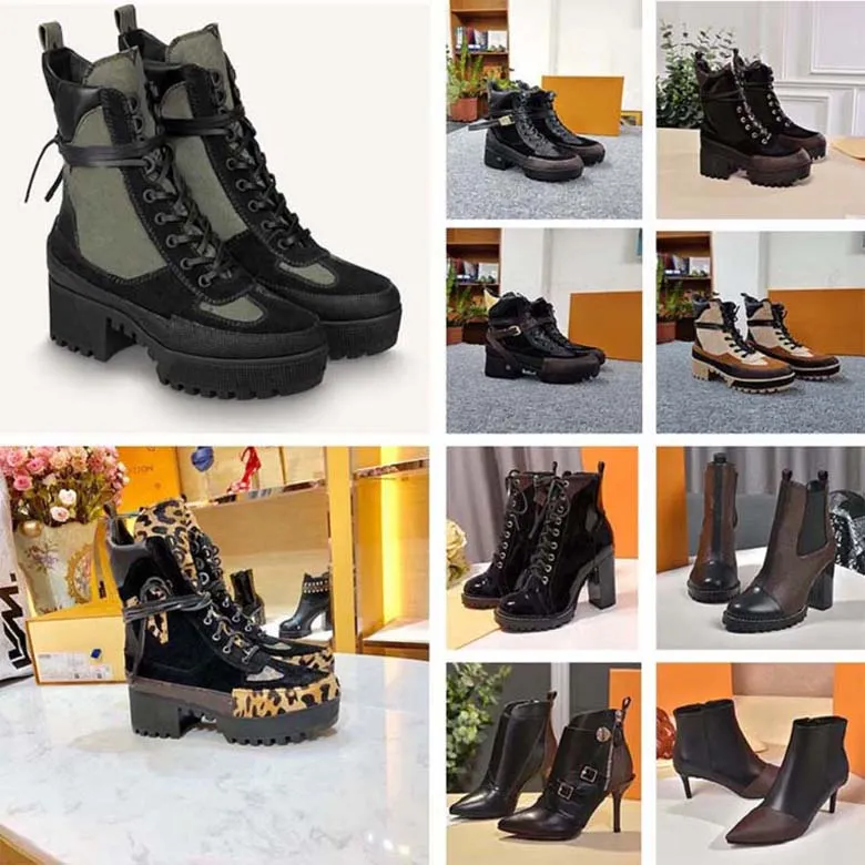 Talon épais Martin bottes femmes semelle épaisse en cuir véritable talon moyen à lacets manches mi-longues bottes à lacets pour femmes bottes courtes polyvalentes de mode