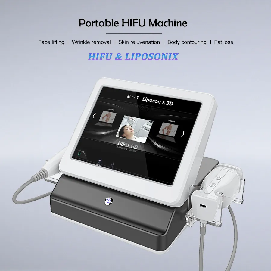 Portable Hifu Shaping Machine 9D Liposonix Intensity Focused Ultrasound Fat Removal Body Slimming Lipo Beauty Equipment