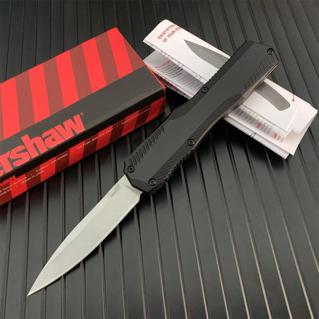 Kershaw 9000 Matt Auto Knife Blade CPM-20cv Poignée en aluminium Couteaux de poche de chasse Couteaux tactiques de camping automatiques 9000BLK EDC outils Cadeau