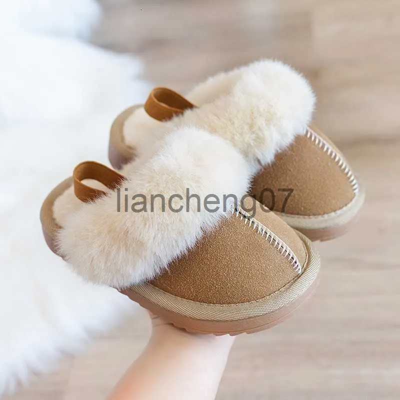 Slippers Sneakers Winter Simple Japanese Woolen Elastic Band Slippers for Boys All-match Indoor and Outdoor Girls Child Fashion Casual Shoes 230413 x0909