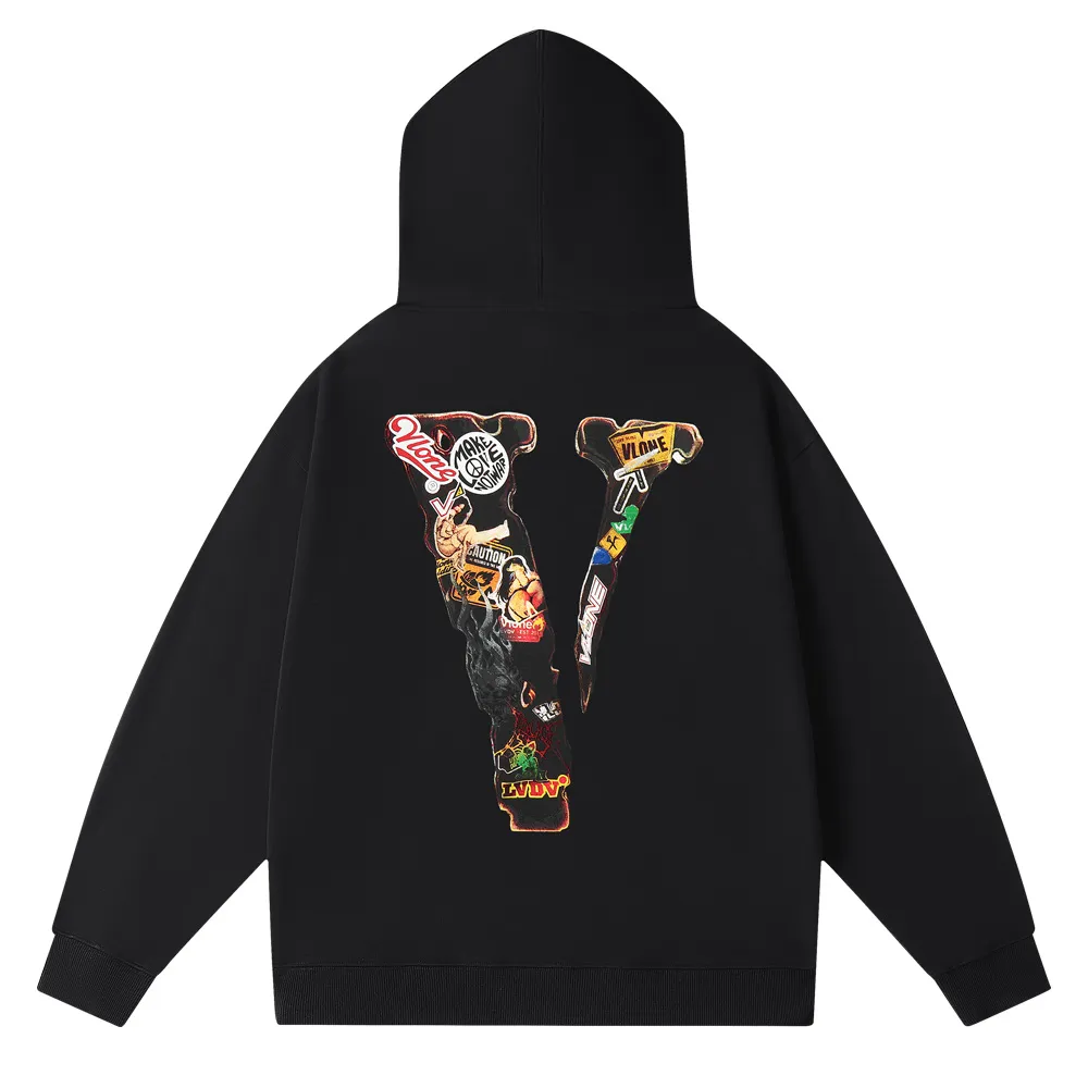 vlone hoodie mens hoodies man designer lyxiga herr grafiska brev tryck tröja topp tröja med fickkvinnor kvinnor lila blå vit hoodie överdimensionerad hiphop hop