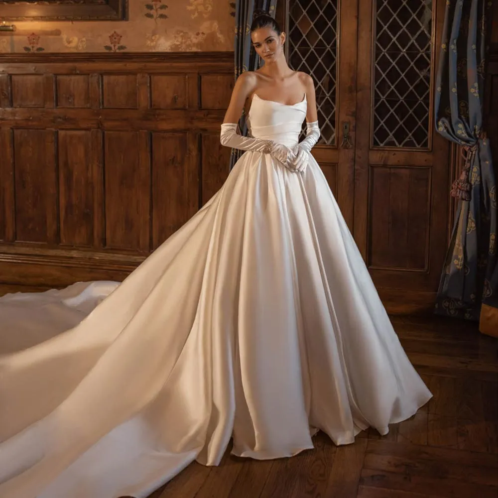 Берта дизайнерские свадебные платья без бретелек для свадебных платье