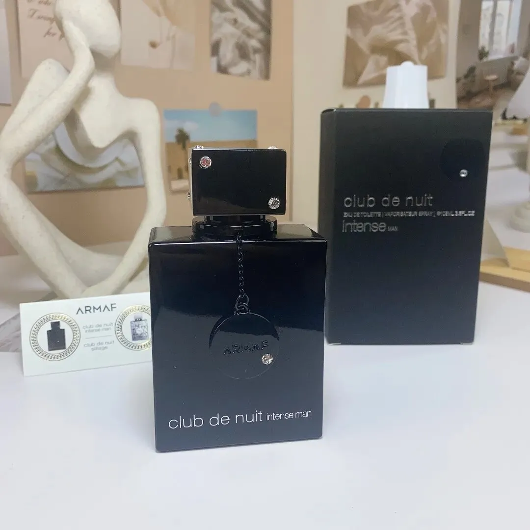 Profumo di design Club de Nuit Intense Man Perfume 105ml 3.8Floz Eau De Toilette Profumi Fragranza legnosa buon odore Spray per il corpo a lunga durata