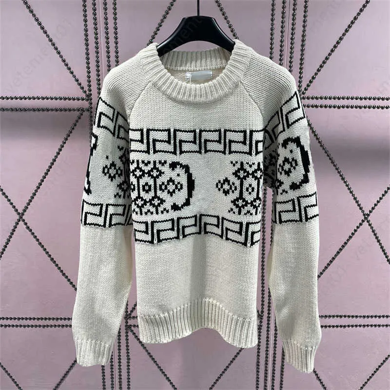 Sweater Sweatshirt Women Pullover Knitted Sweaters Heavy Jacquard ...