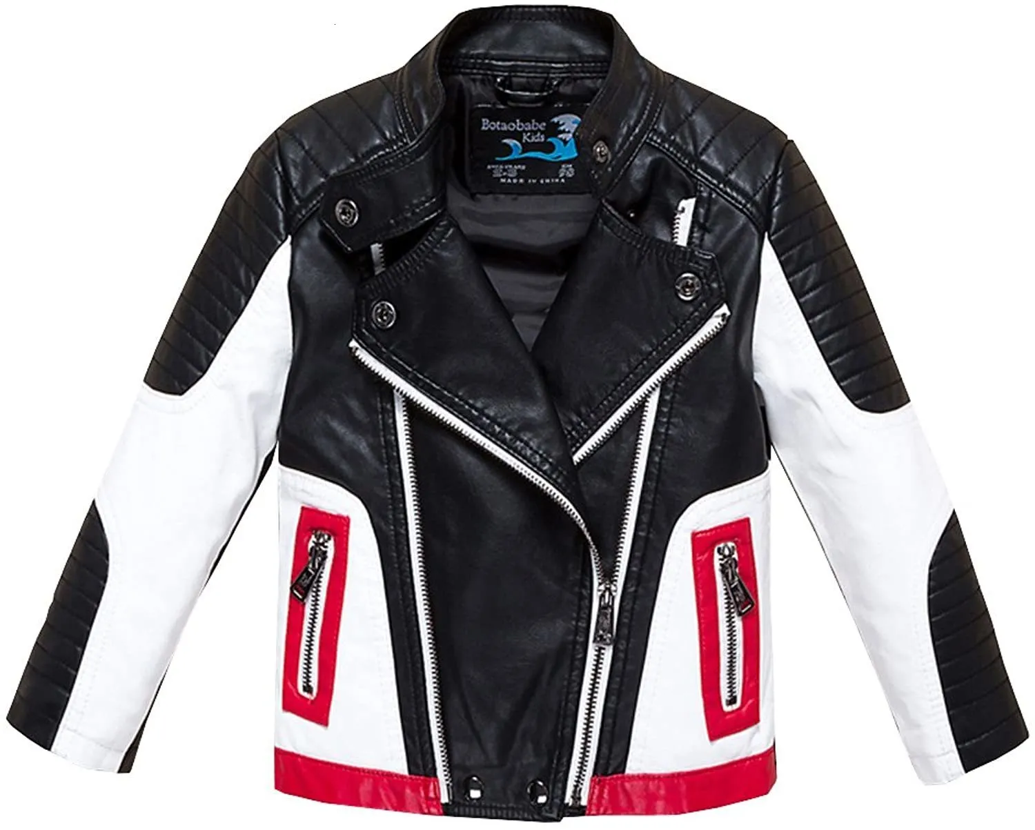Boys' Leather Motorcycle Jackets, PU Leather Coats for Spring & Autumn, Windbreaker for 3-14Y Kids Boys' Leather Motorcycle Jackets, PU Leather Coats for Spring & Autumn, Windbreaker for 3-14Y Kids