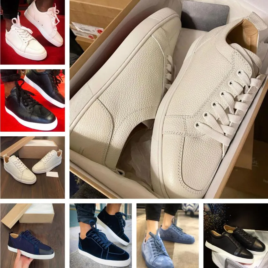 Sapatilhas de luxo vermelho designer sapatos baixo superior skate andando branco preto vestido de festa de couro homens mulheres sapato casual casal conforto andando