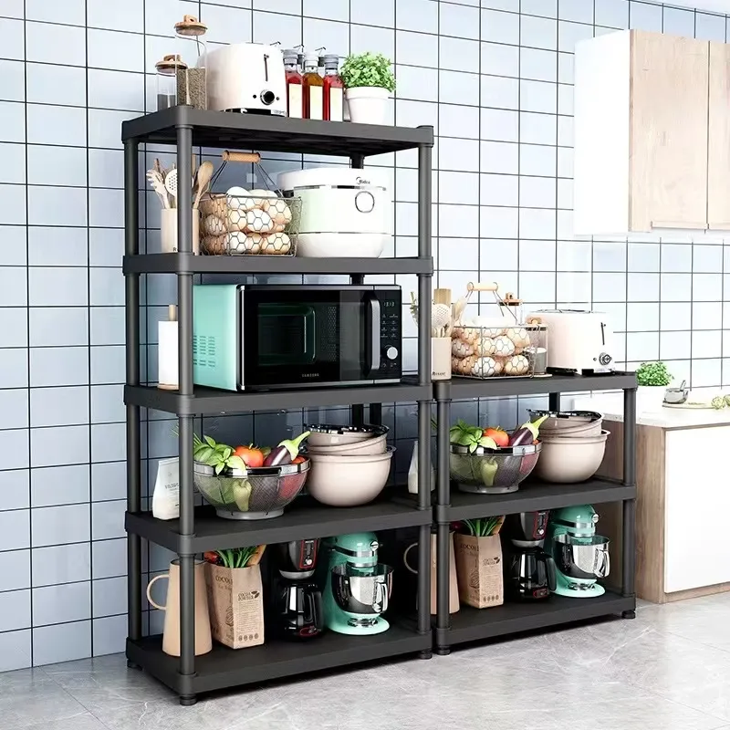 1-5 Floor kitchen shelving Floor to floor Multilayer microwave shelving Oven storage shelving Multifunctional pot holder