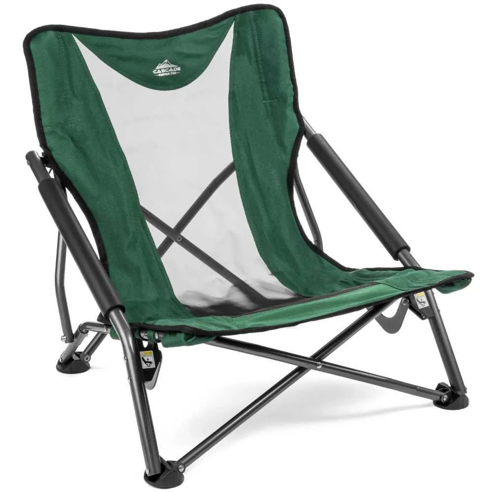 Meubles de camp Cascade Mountain Tech Chaise de camping pliante d'extérieur compacte à profil bas avec étui de transport HKD230909