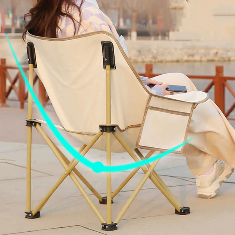 Camp Furniture Camping Outdoor Armchair Portable Naturehike Folding Lawn Moon Garden Chair Ultralight Picnic Silla Plegables Camping Furniture HKD230909