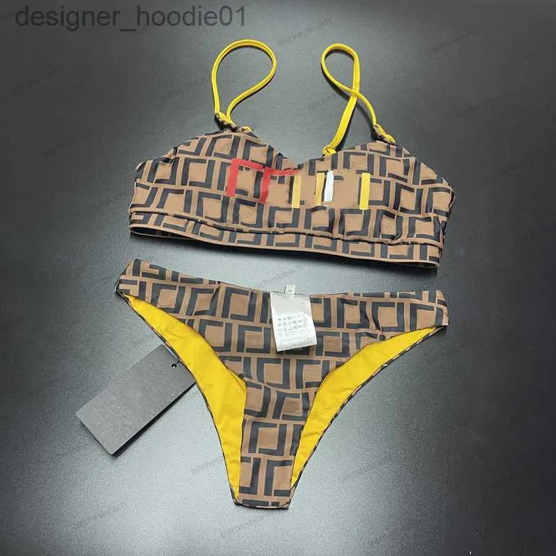 Costumi da bagno da donna Bikini Costumi da bagno firmati Costumi da bagno firmati Bikini Lettera Amanti Costumi da bagno Costume da bagno Bikini Pantaloncini Push-up imbottito Costume da bagno da donna Estate Spiaggia Nuoto corto