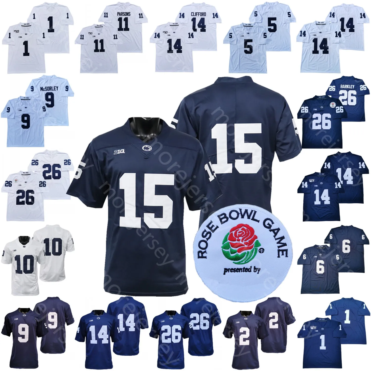 PSU Penn Eyalet Futbol Forması NCAA Koleji Drew Allar Nicholas Singleton Saquon Barkley Lambert-Smith Abdul Carter McSorley Dixon Allen Paterno KJ Hamler Parsons