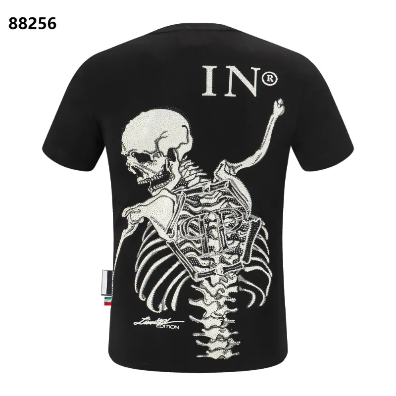 Phillip Plain T-Shirts Spring and Summer New Fashion PP Men's Short Sleeve T-shirt Men Slim Large Half Sleeve Top Skull Diamond tees tops PP099