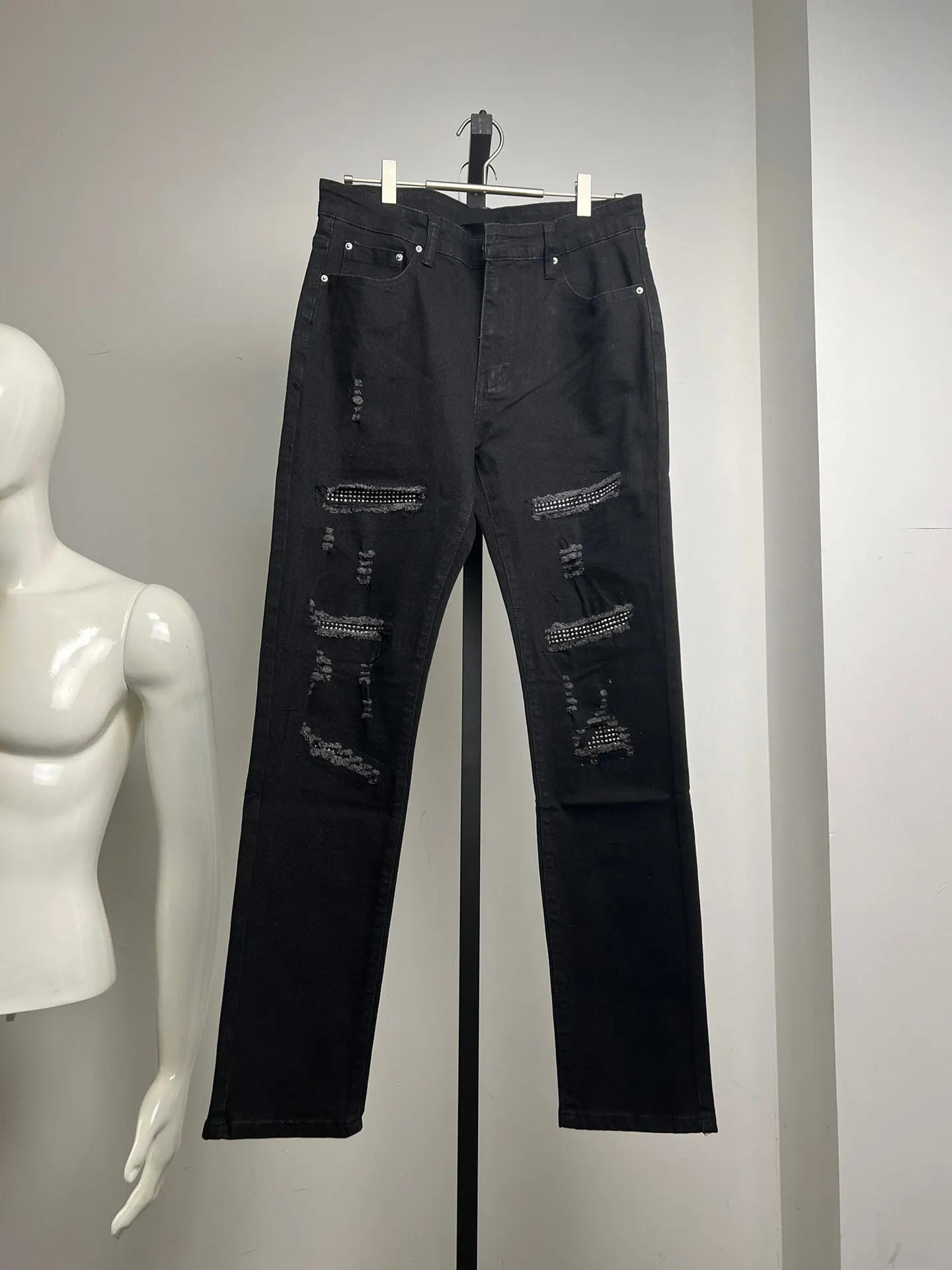 Pantalon grande taille pour hommes non lavé Seedge Mens Raw Denim Jeans Indigo Petite quantité Prix de gros Style japonais Coton Japon RED M1s