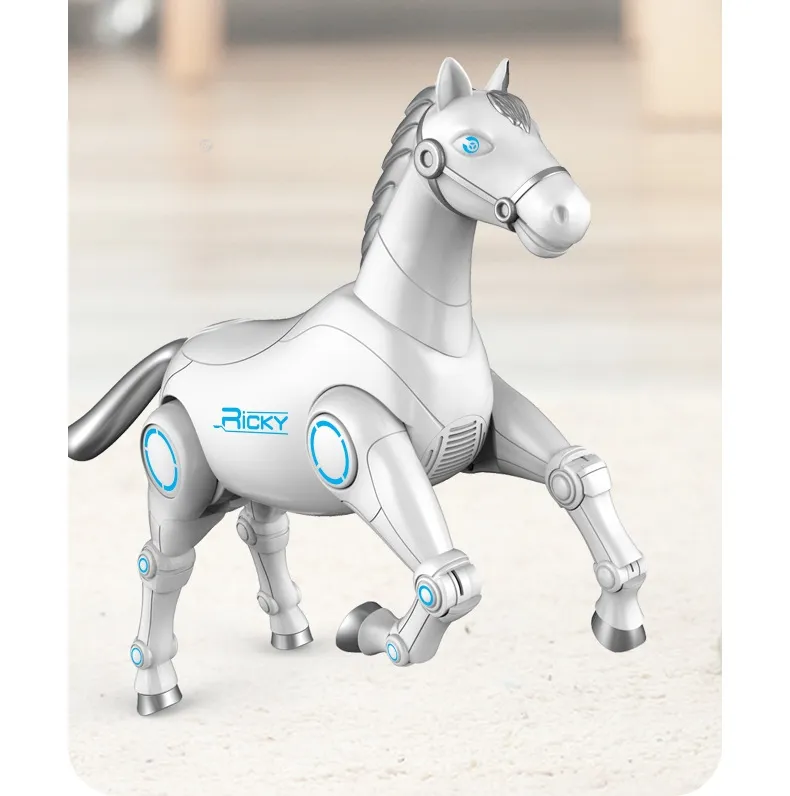 RC Smart Model Desk Robot Animals Kid Creative Diy Horse Multifunctional Lames Light Unicorn Touch Sensing Lab Science Kids Toys традиционная игрушка