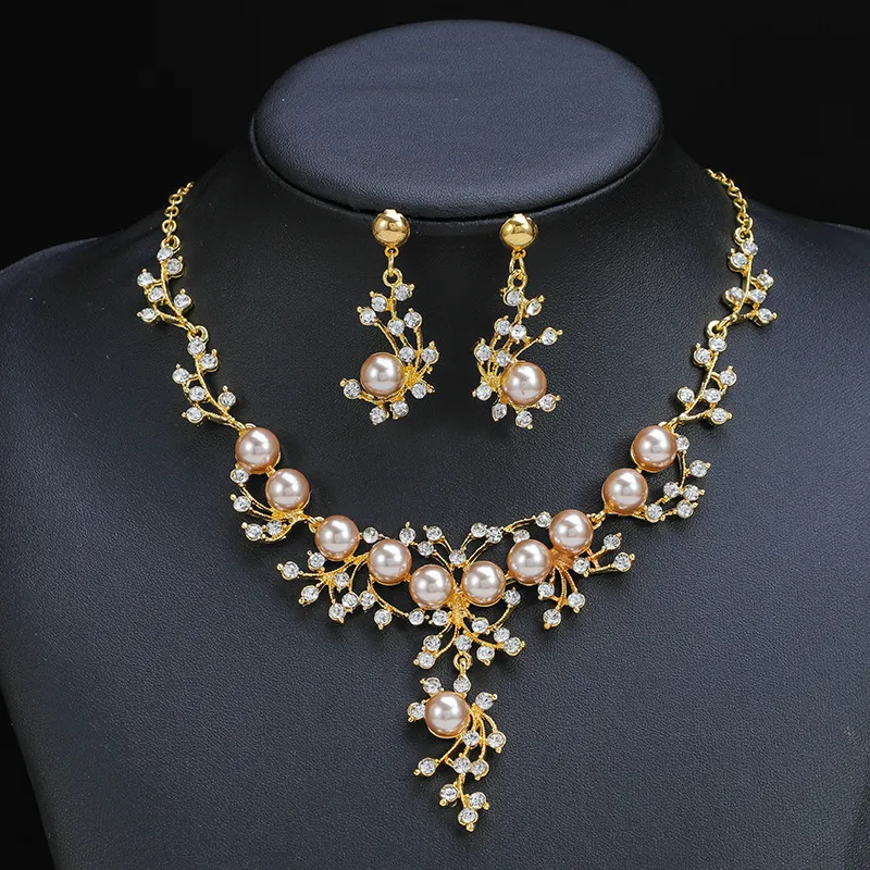 Wedding Jewelry Sets Pearl Necklace Set Womens Alloy Bridal for Women Accessories 230909