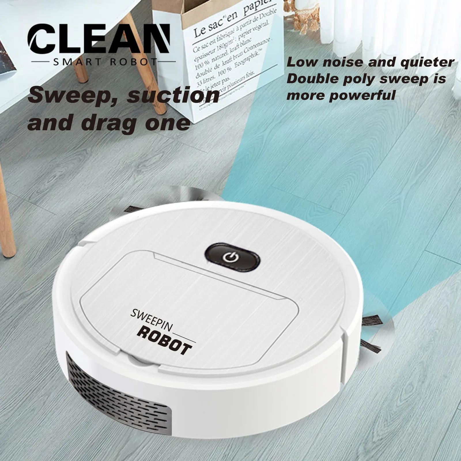 Smart Home Control Automatic Cleaning Robot Commercial Broom Vacuum