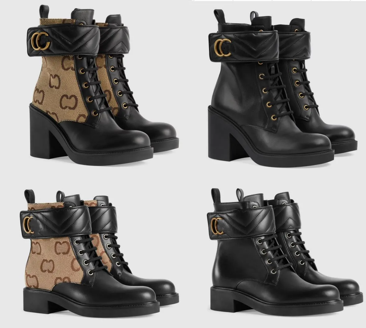 Bottines Femmes Boot Designer Chaussures Mode Double Luxe Rétro Chaussures En Cuir Chunky Talon Cheville Ceinture Bottes Outfit Jack Locomotive Bottes Taille 35-42