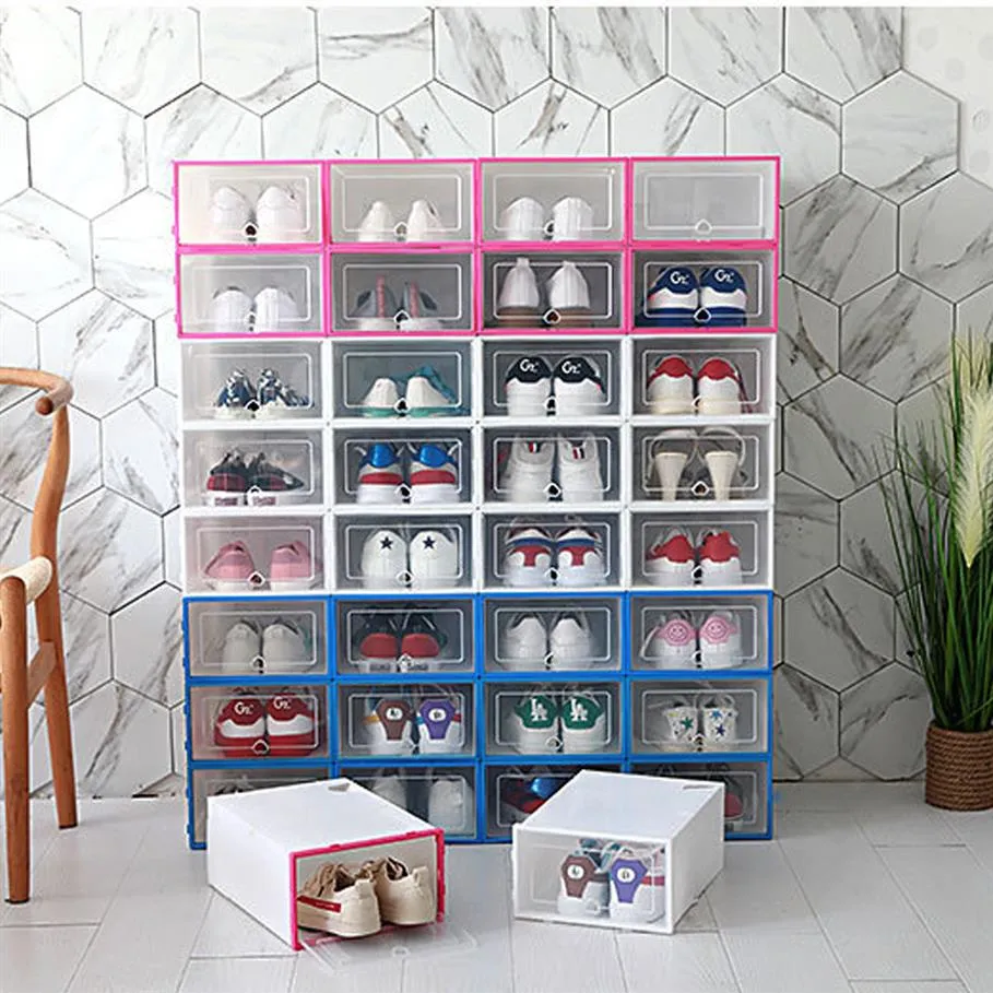 10 Unids/Lote Cajas De Zapatos Transparentes Caja De Almacenamiento De  Plástico Transparente Cajas De Embalaje Para Zapatos Para Hombres Y Mujeres  De 3,61 €