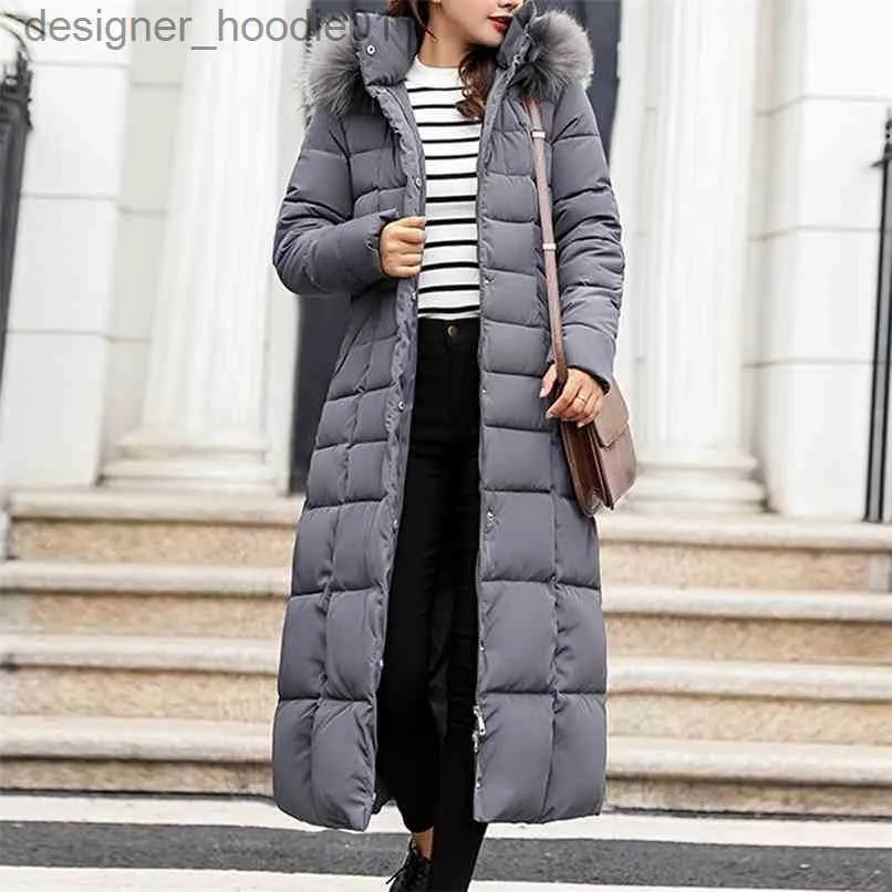 Women's Down Parkas Style Trendy Coat Women Winter Jacket Cotton Padded Warm Maxi Puffer Ladies Long s Parka Femme 210925 L230909