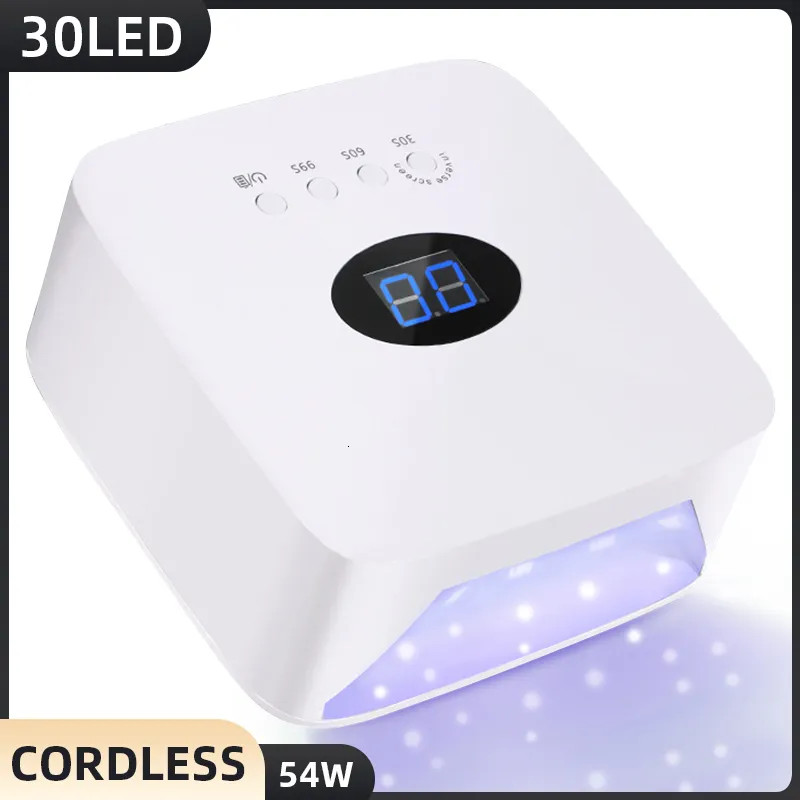 Secadores de uñas LED Lámpara UV Secado de esmalte de gel recargable para manicura con sensor automático Equipo y herramientas de secador inalámbrico 230908