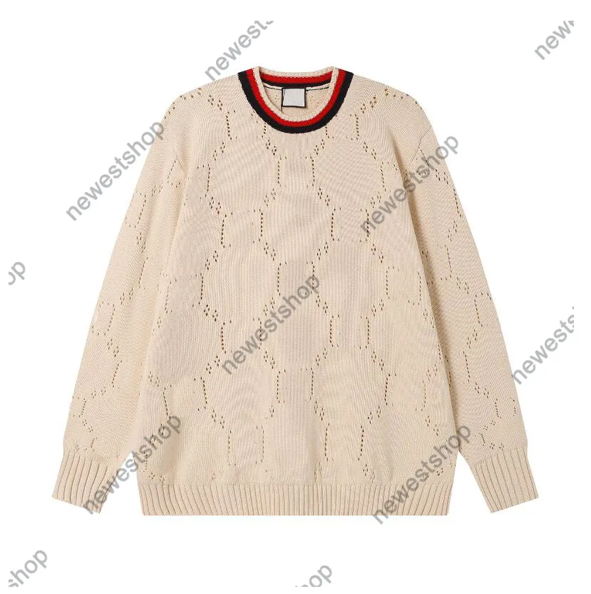24SS luxury mens sweater designer pullover Hollow over knit sweaters paris women round neck Pullover woollen jumper usa size XS-L