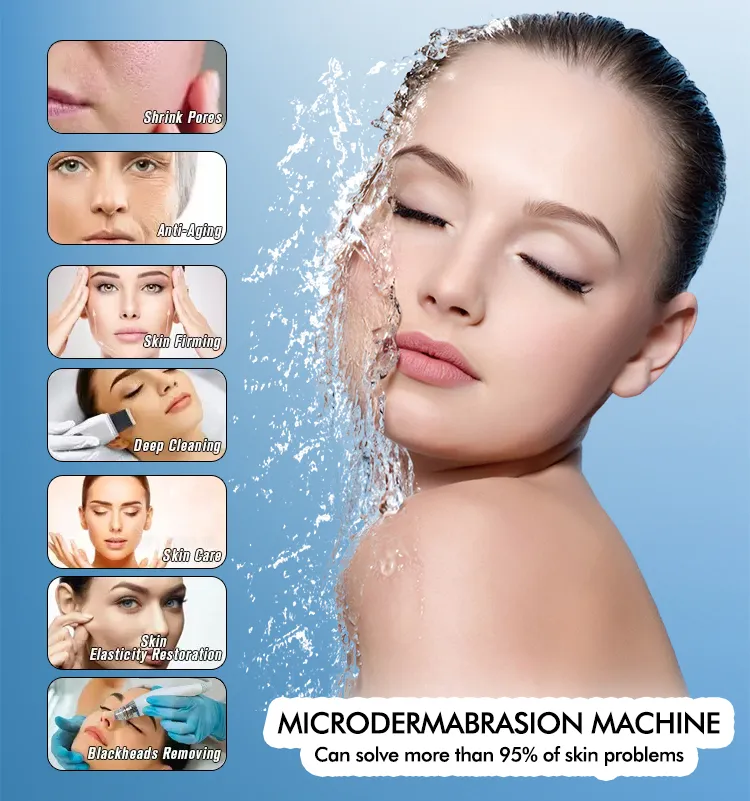 NEW 11 IN 1 Diamond Dermabrasion machine Crystal Microdermabrasion Vacuum Face Peeling Lifting Skin Rejuvenation Wrinkle Removal Beauty equipment