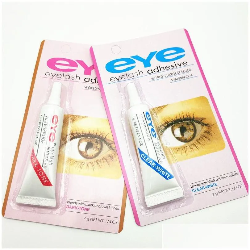 Andra hälsoskönhetsartiklar Eye Lash Glue Dark White Makeup Lime Waterproof False Eyelashes Adhesives With Packing Practical Eye DHVLQ