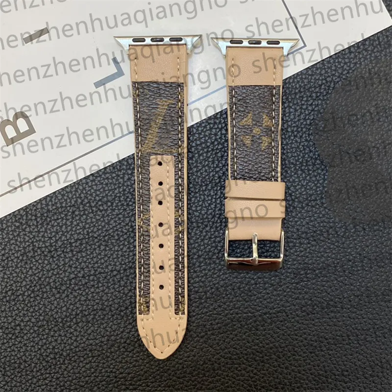 Luksusowe oryginalne skórzane pasy zegarków inteligentne paski na paski zegarka jabłkowego 38 mm 40 mm 49 mm 42 mm 44 mm 45mm 3 4 5 SE 6 7 9 seria projektant iwatch opaska Połączona bransoletka