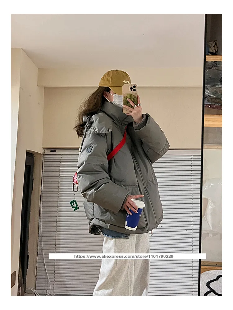 Womens Down Parkas Black Loose Puffer Jacket Women Jaqueta Femina Inverno Promoo 2023 Winter Hooded Thick Warm Female Grey Coat Abrigo Mujer 230908 From 37 61 DHgate