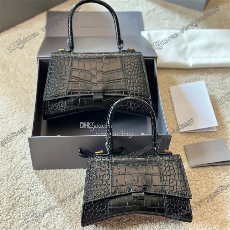 10A Hourglass Luxury Designer Bag Handbags Crocodile Leather hour glass Crossbody bags purses designer Woman handbag Shoulder Bags Borse Dhgate Bags With Box
