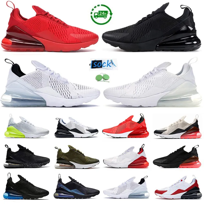 Hommes Femmes 270 Chaussures de course Sneaker Triple Noir Blanc Université Rouge Bleu À peine Rose Anthracite Marine Os Tigre Cactus Hommes Baskets Sport Baskets Chaussure