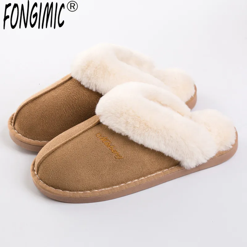 Slippers Fongimic Paar Winter Katoenen Slippers Herfst Blowout Waterdichte Huishoudelijke Slippers voor Mannen Vrouwen Binnen Buiten Warme Slippers 230908