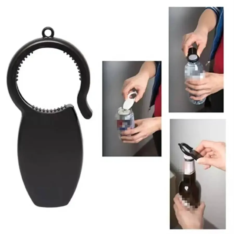 Ouvre-bouteille multifonctionnel Portable 3 en 1, pour bière et boissons, avec porte-clés, ouvre-boîte