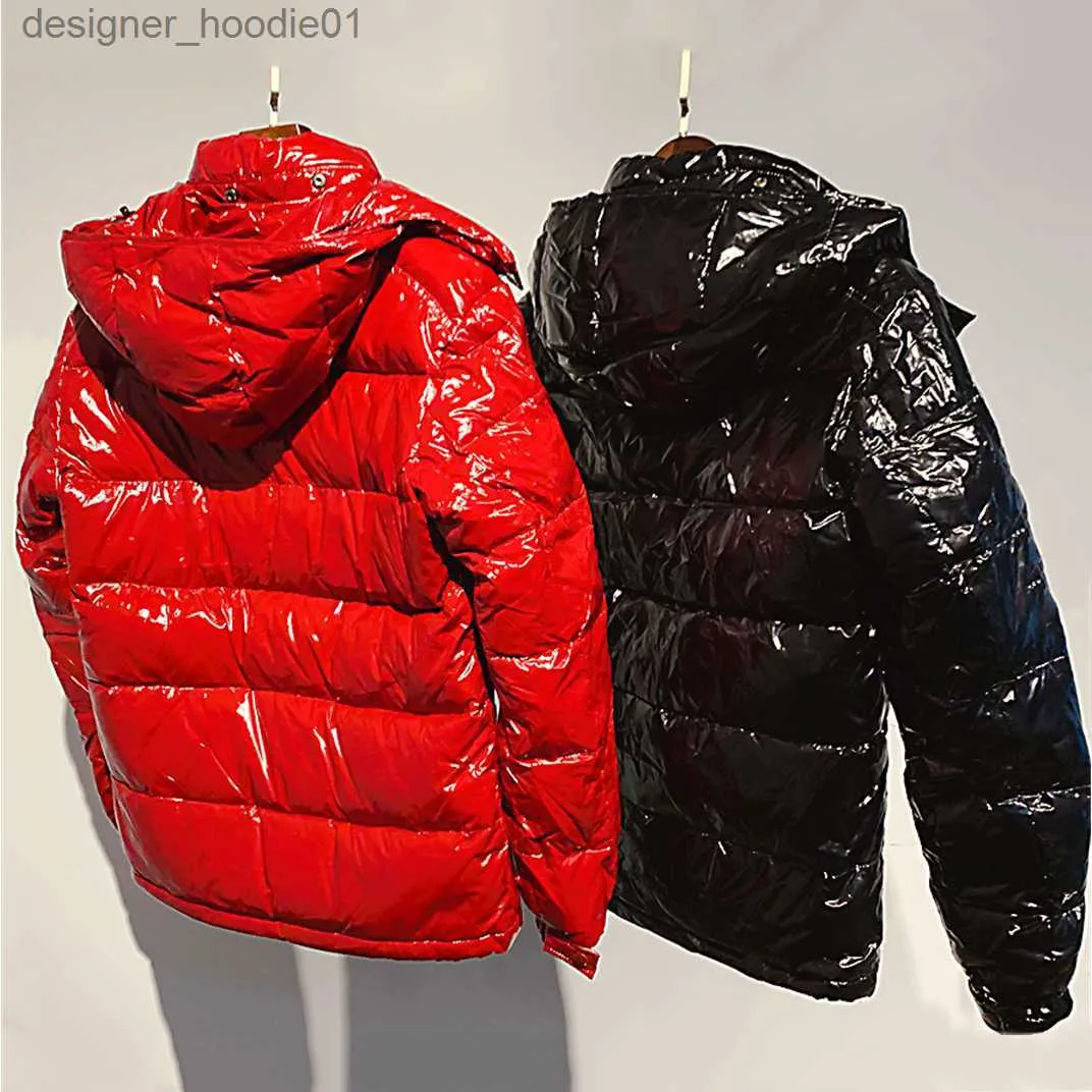 Womens Down Parkas Mens black puffer jacket down parkas clothes padded quality coats outdoor keep warm outerwear cold protection badge decoration plus size 5XL Whit