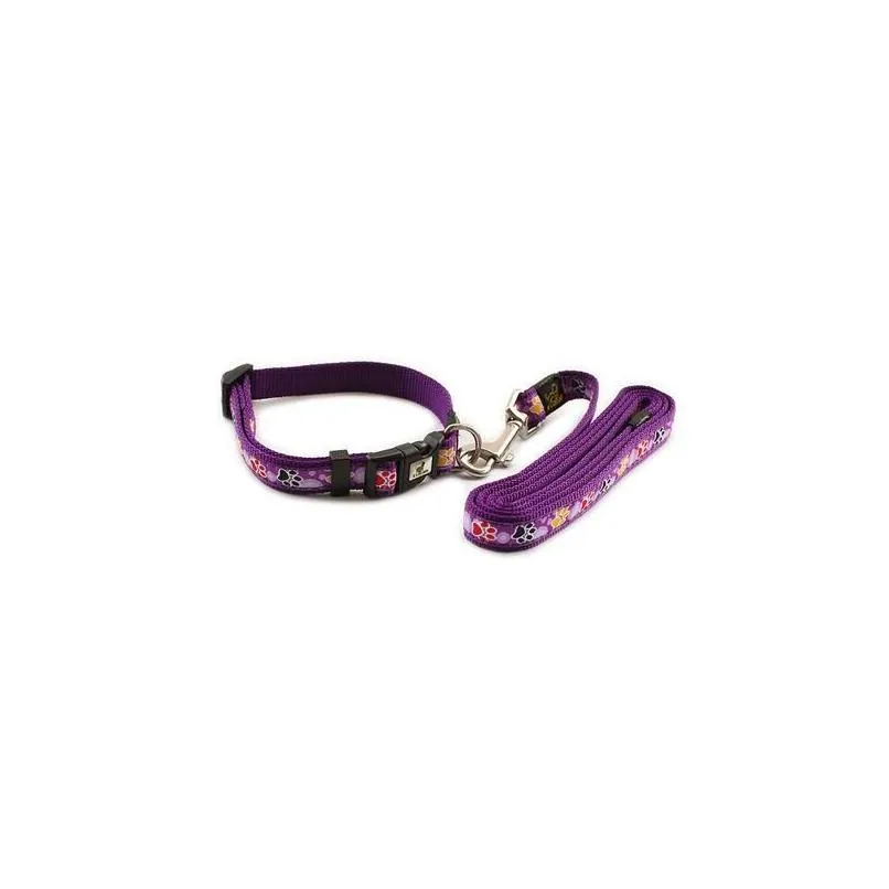 Dog Collars Leashes Fashion Purple Nylon Material Collar Leash Dogs Princess 6043023 Pet Supplies Accessories Drop Deliver Homefavor Otbh1