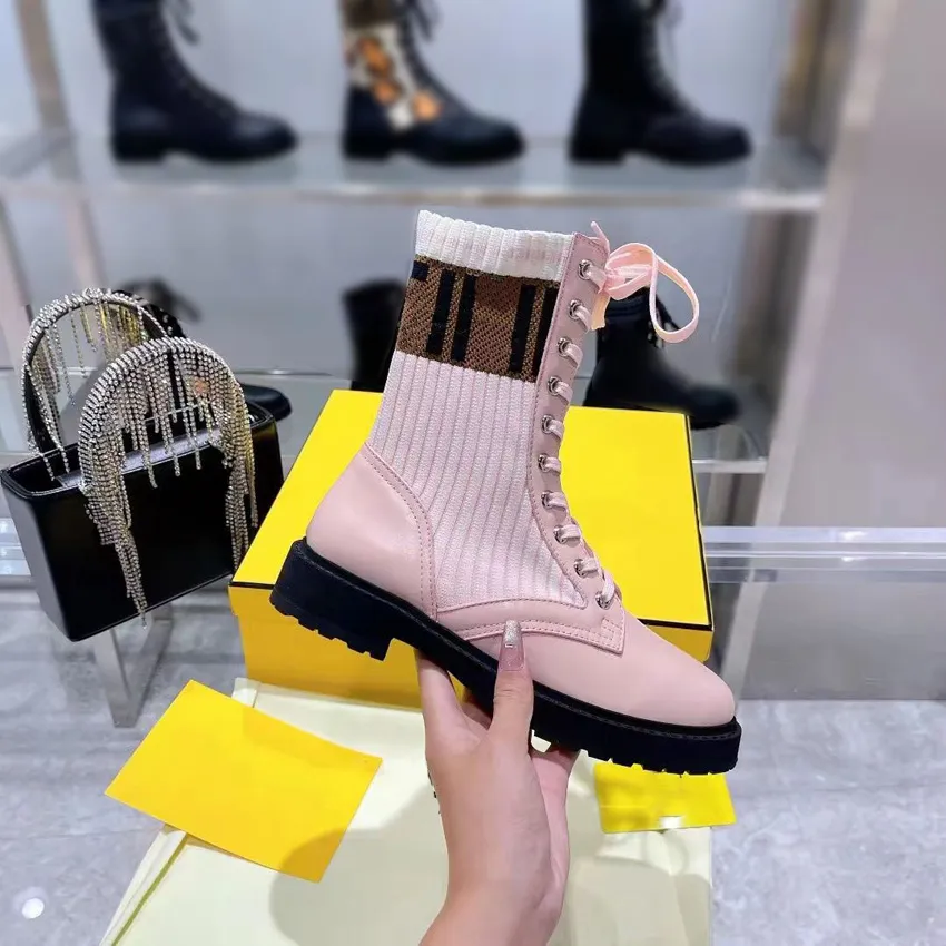 Women s PU Leather Sock Boots Winter Mid Calf Wedge Round Toe Martin Boots with Chains Decor