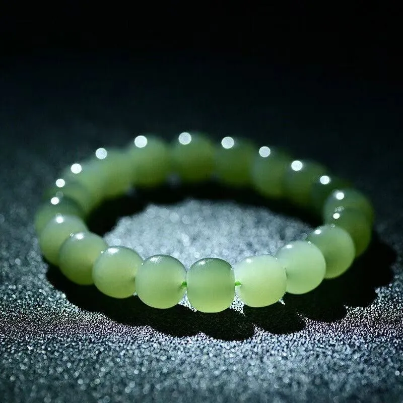 Natural Jade Armband Kvinnor Fashion Charm smycken Hetian Jade Stone Beads Armband